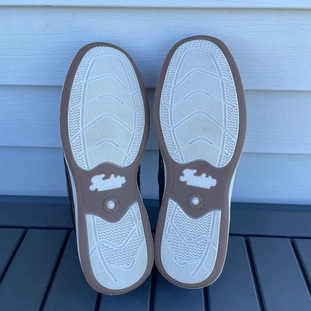 Florsheim Lakeside Slip Brown Leather Loafers Mens 9.5 M Boat Shoes Ne sin Box